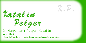 katalin pelger business card